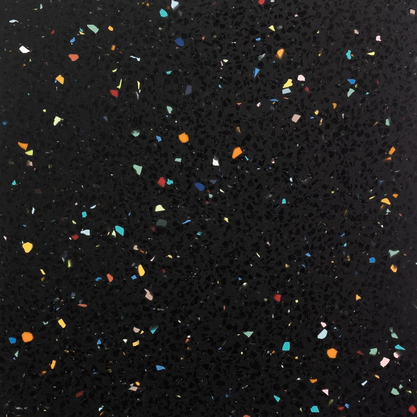 D 0060-02 Black wenig Flecken - bunt