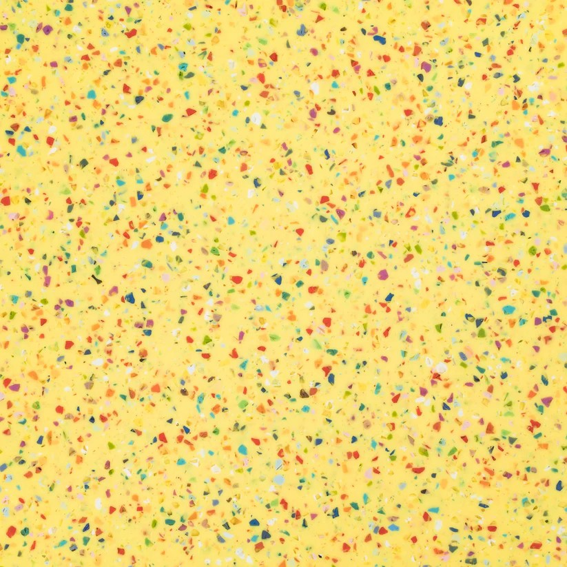 D 0090-08 Bright yellow viele Flecken - bunt