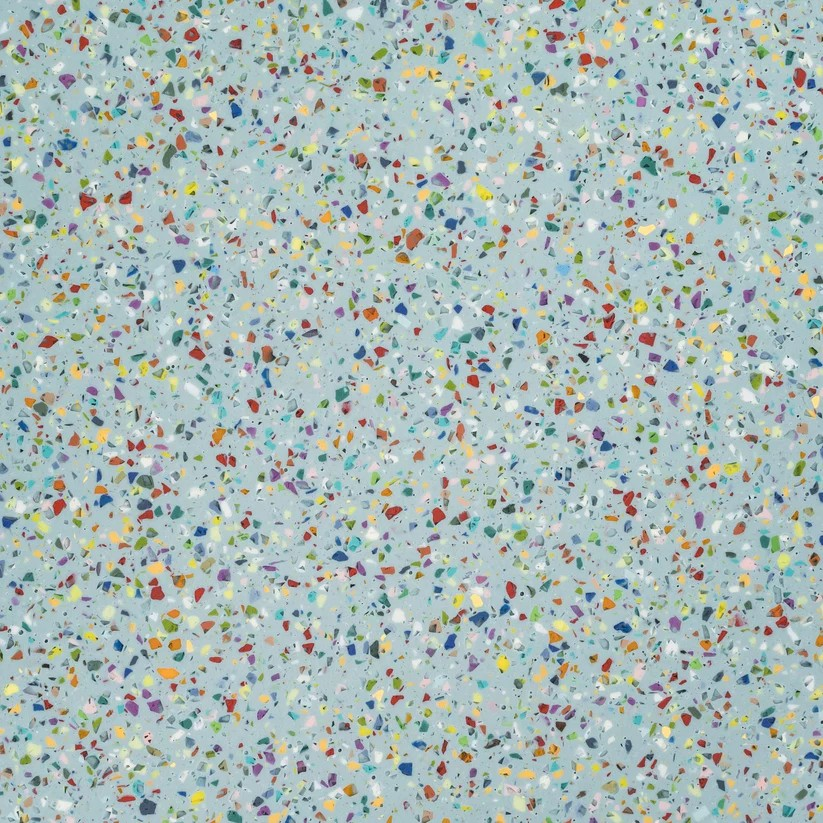 D 0390-08 Grey-blue viele Flecken - bunt
