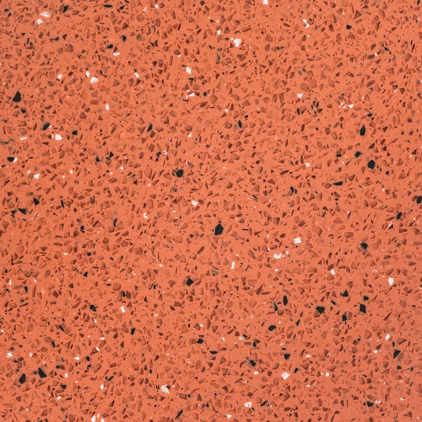 D 0420-04 Brick red kleine Flecken - schwarz und weiß