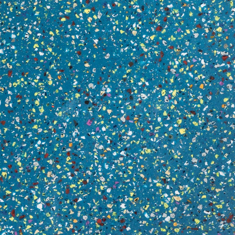 D 0670-08 Prussian blue viele Flecken - bunt