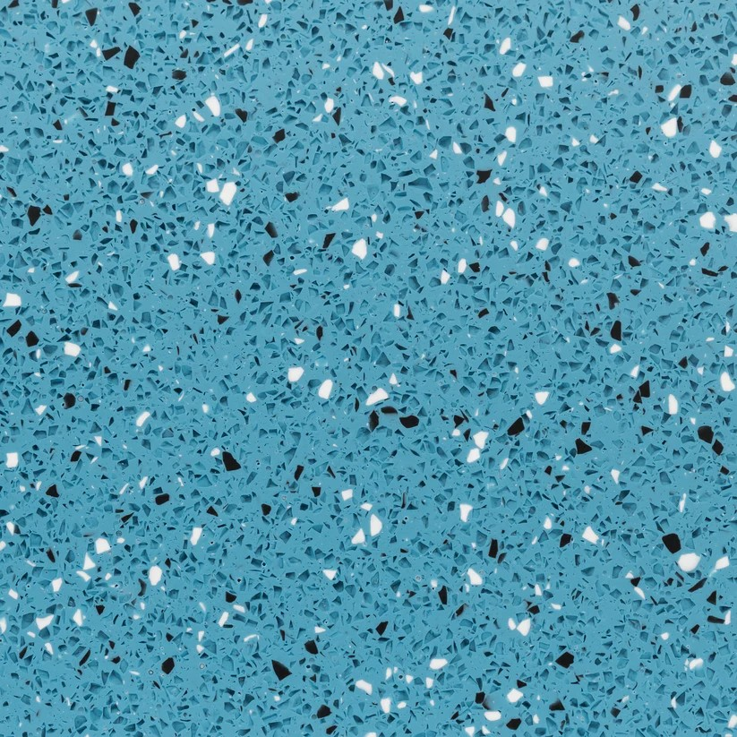 D 0740-04 Petrol blue kleine Flecken - weiß und schwarz