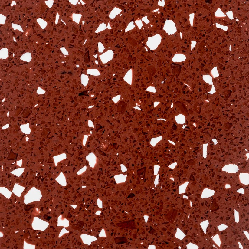 R 8012-50-53 Red Brown große Flecken - klar und weiß